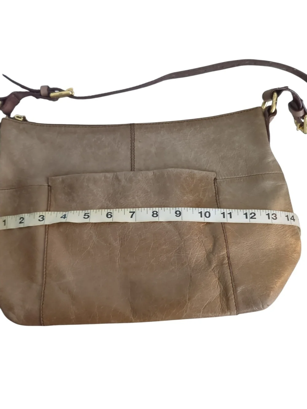 Vtg Y2K HOBO Brown International Charlie Leather Shoulder Hobo Bag Slouchy Boho